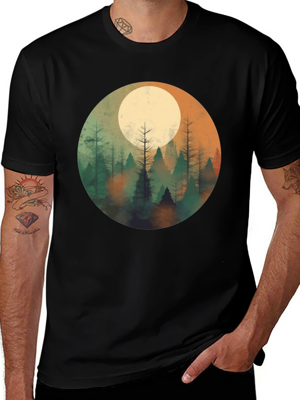 Moonlit Forest Graphic Tee - Unisex