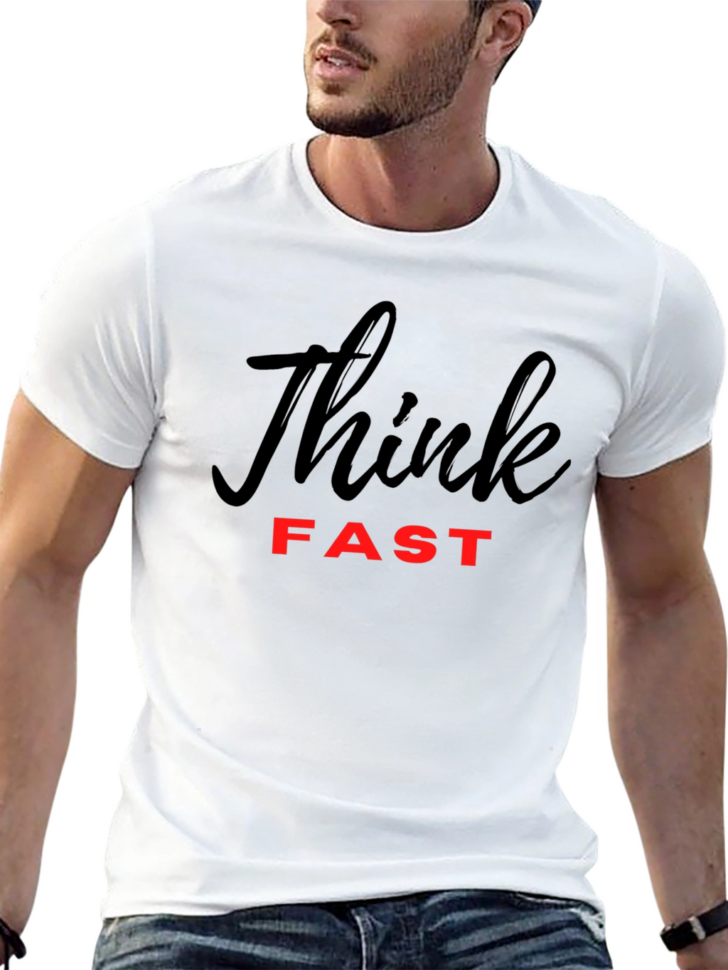 Think Fast Black T-Shirt