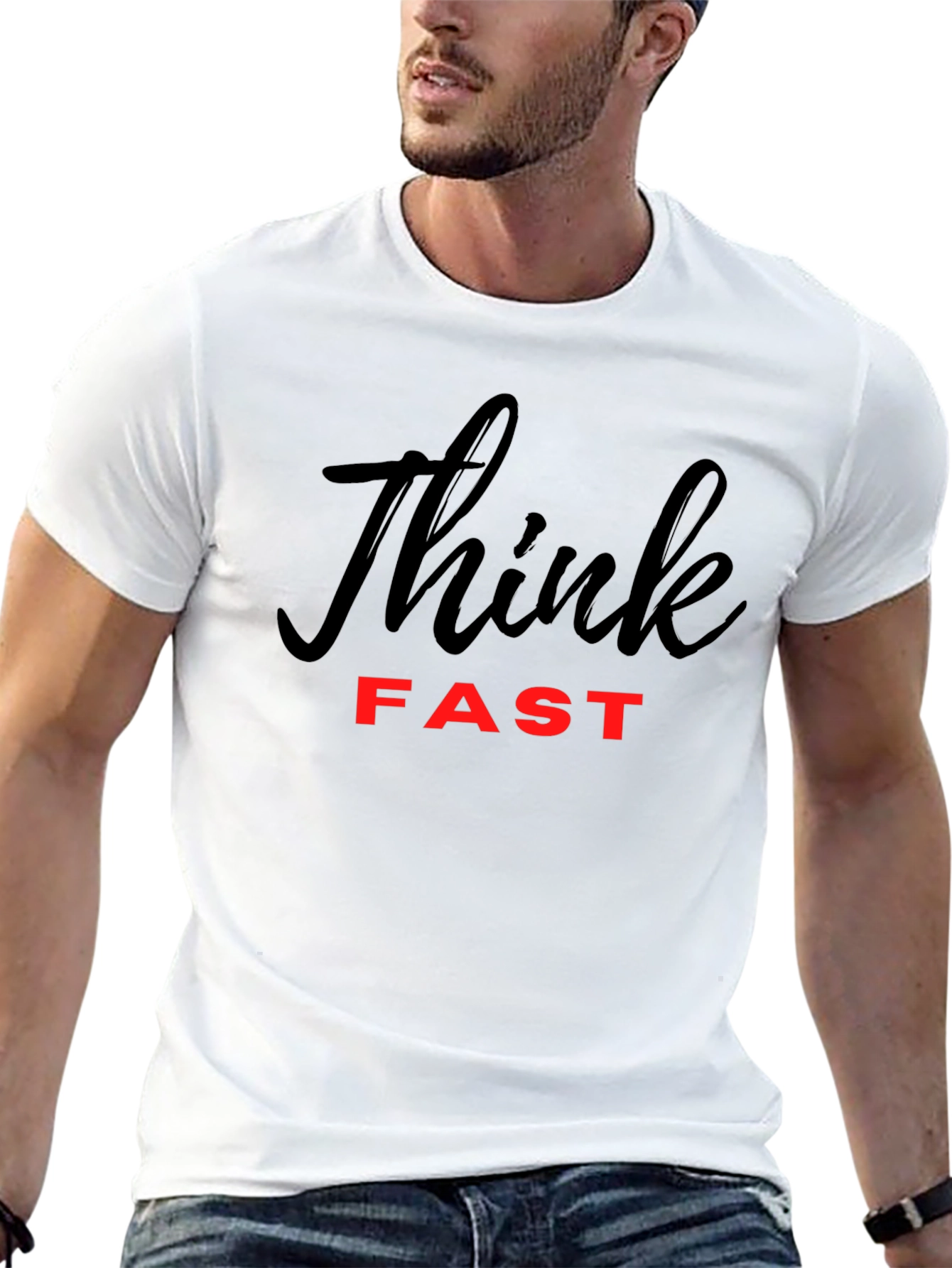 Think Fast Black T-Shirt