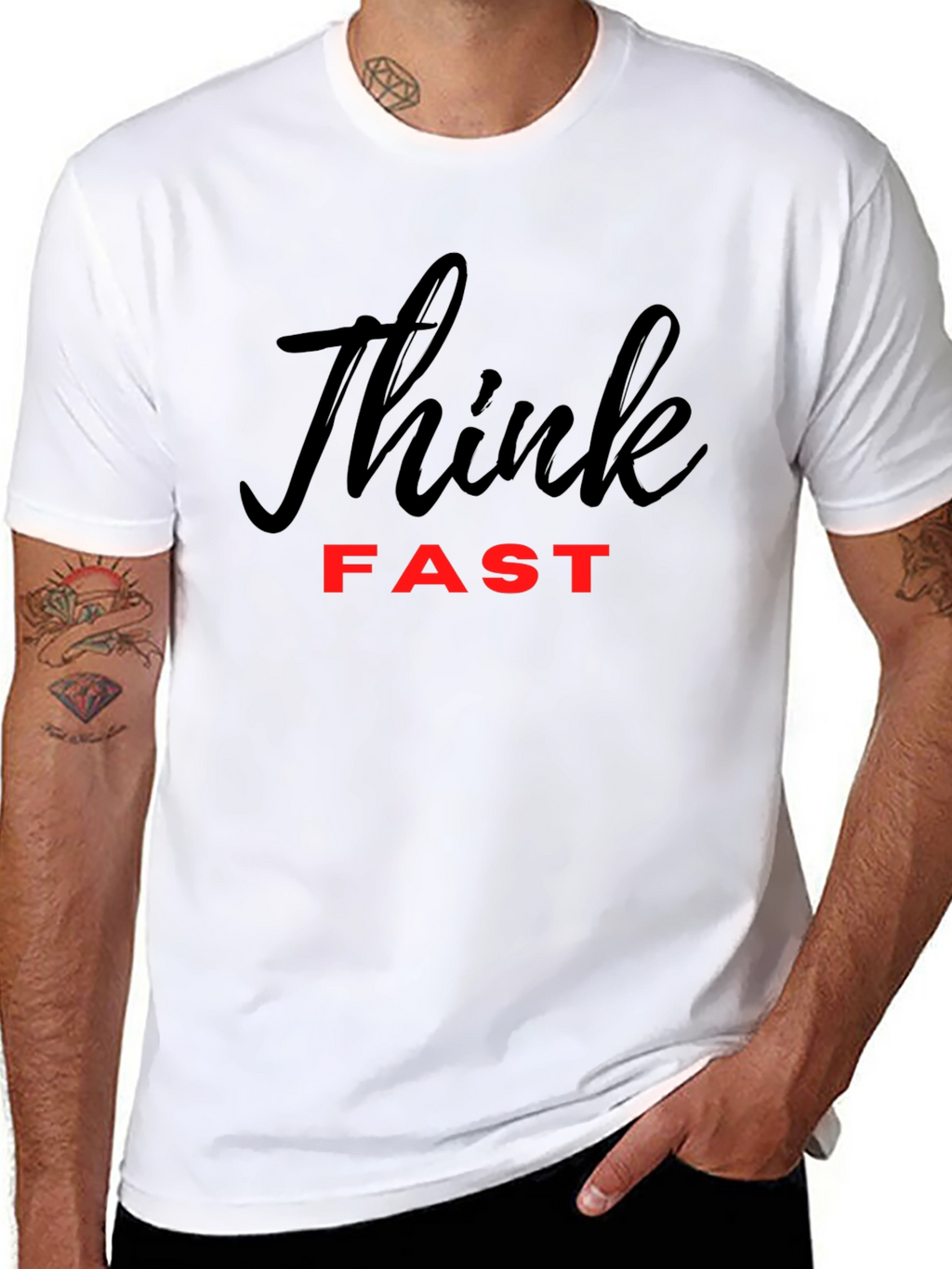 Think Fast Black T-Shirt