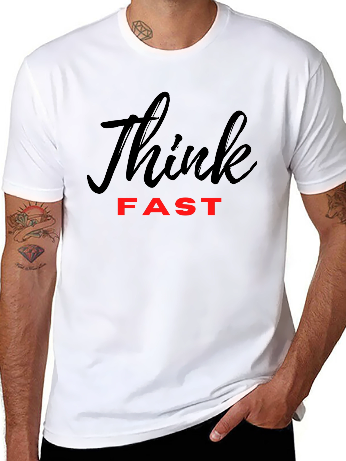 Think Fast Black T-Shirt