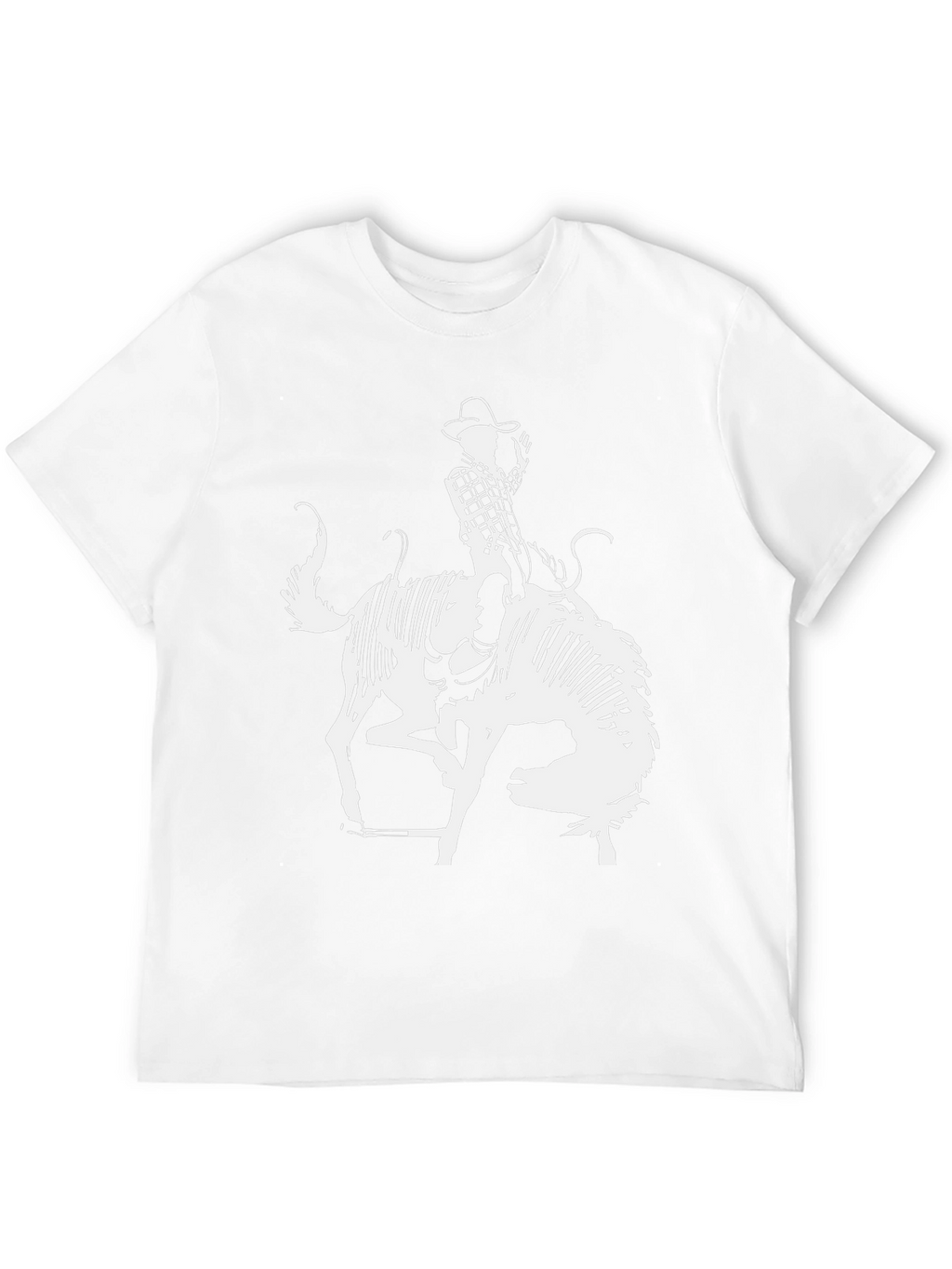 Rodeo Skeleton Graphic Tee - Cool Cowboy Shirt
