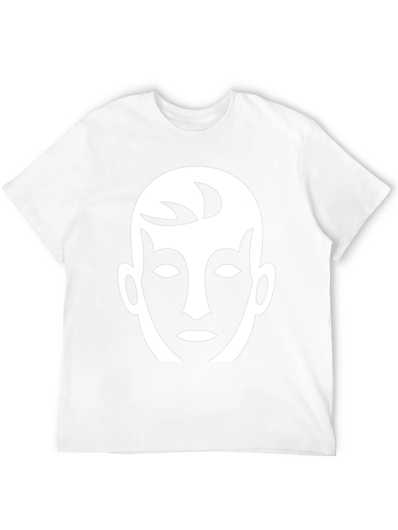 Abstract Face Graphic Tee - Black