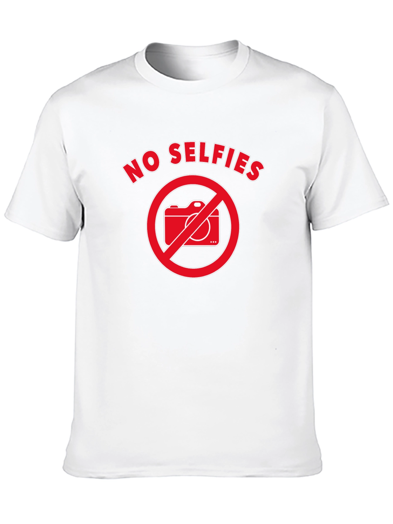 No Selfies T-Shirt - Black - Humor Graphic Tee