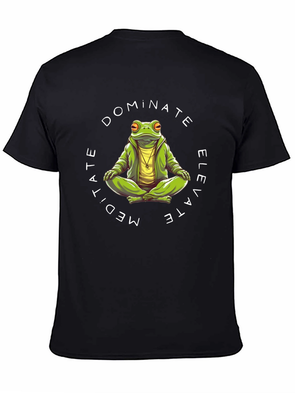 Meditate Dominate Elevate Frog Graphic T-Shirt