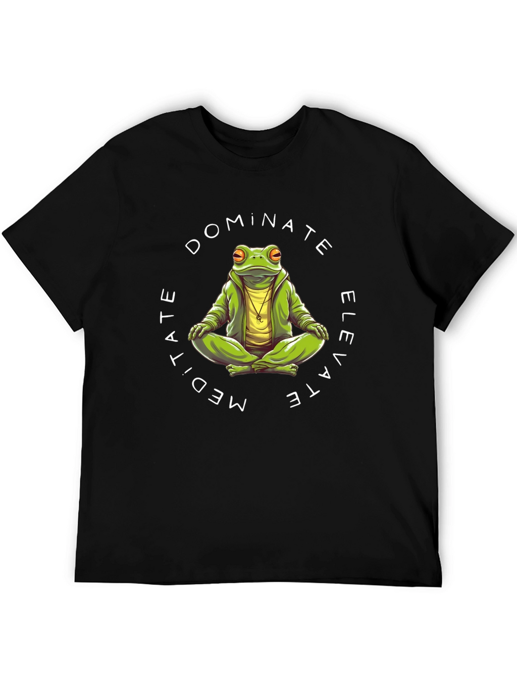 Meditate Dominate Elevate Frog Graphic T-Shirt