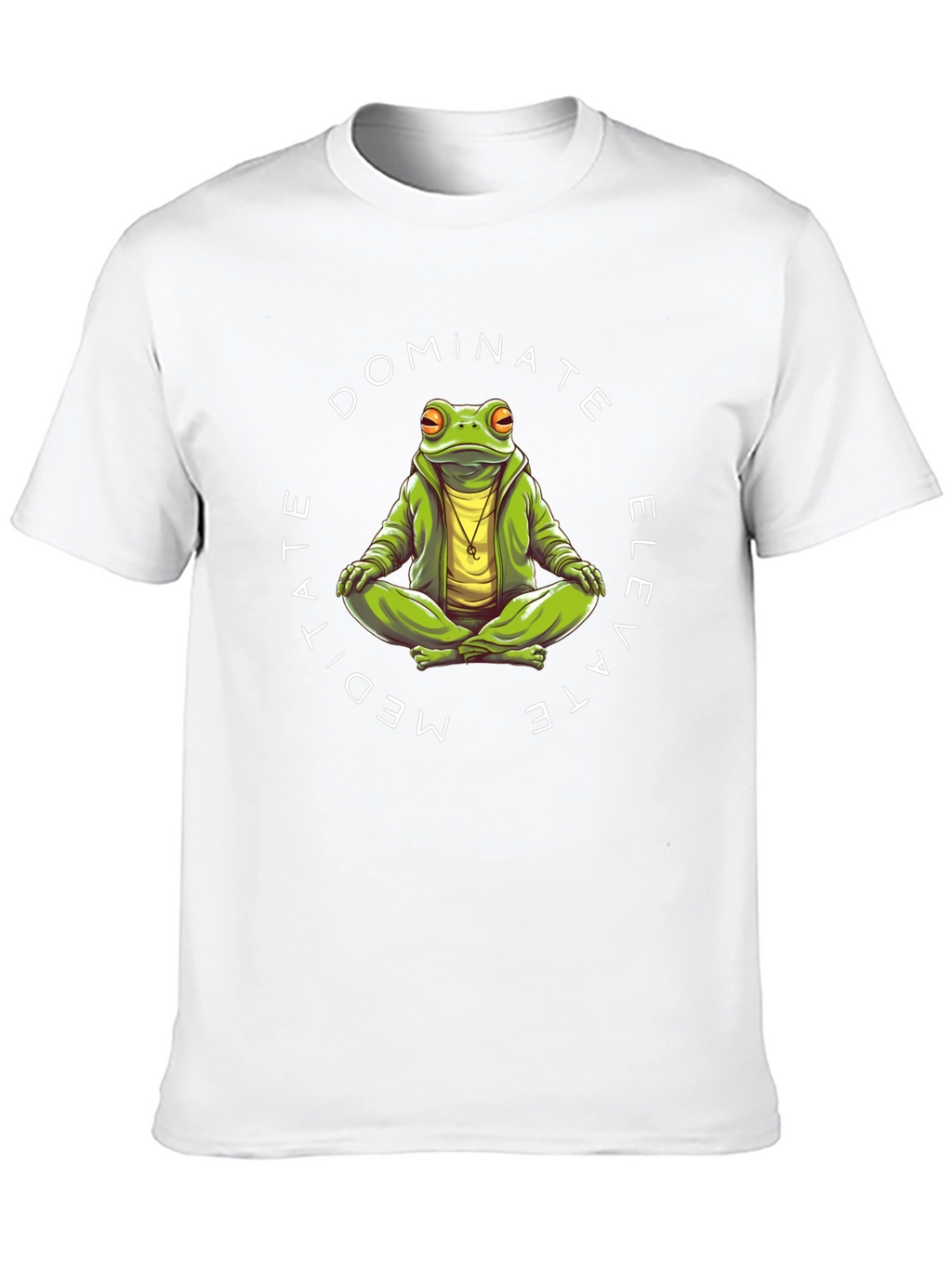 Meditate Dominate Elevate Frog Graphic T-Shirt