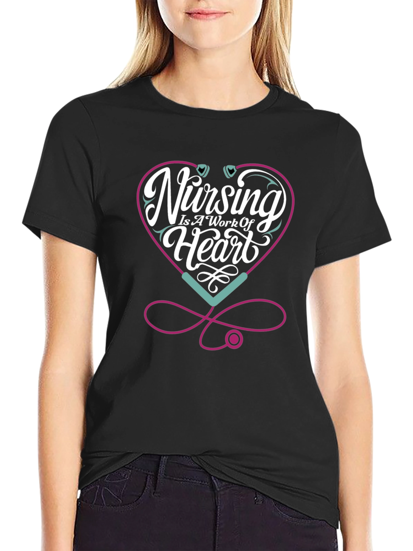 Nursing Is A Work Of Heart T-Shirt