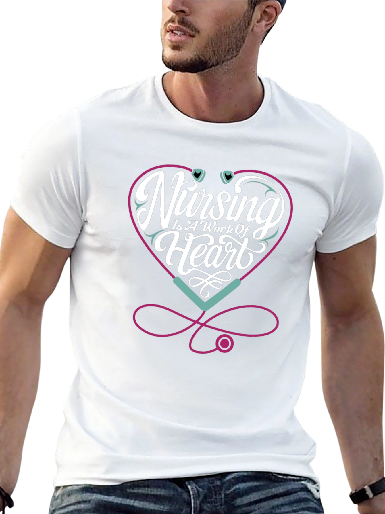 Nursing Is A Work Of Heart T-Shirt