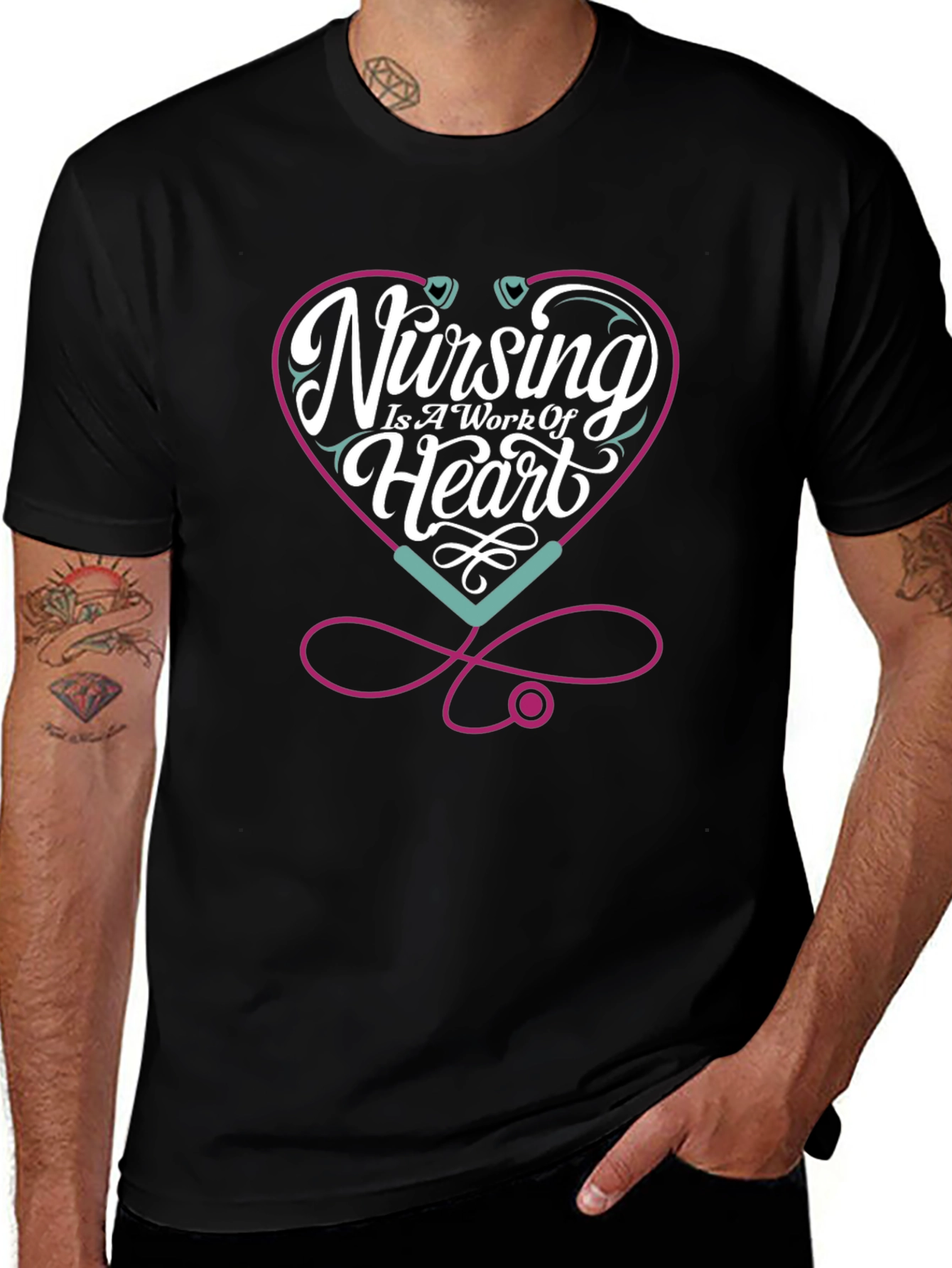 Nursing Is A Work Of Heart T-Shirt