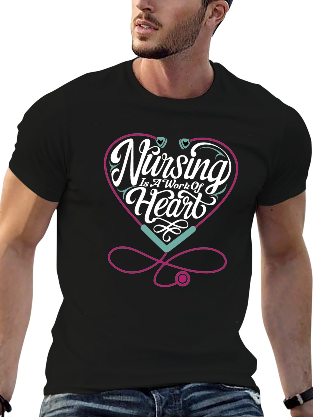 Nursing Is A Work Of Heart T-Shirt
