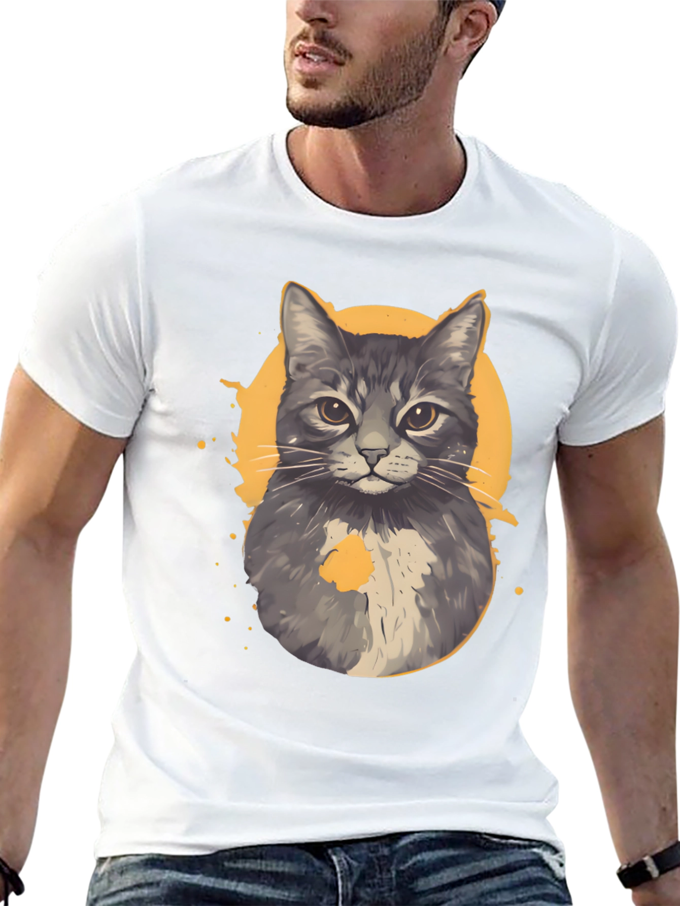 Cool Cat Graphic Tee - Unique Design