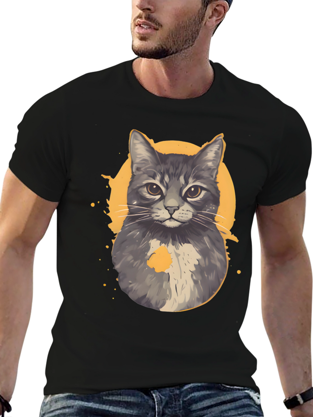 Cool Cat Graphic Tee - Unique Design