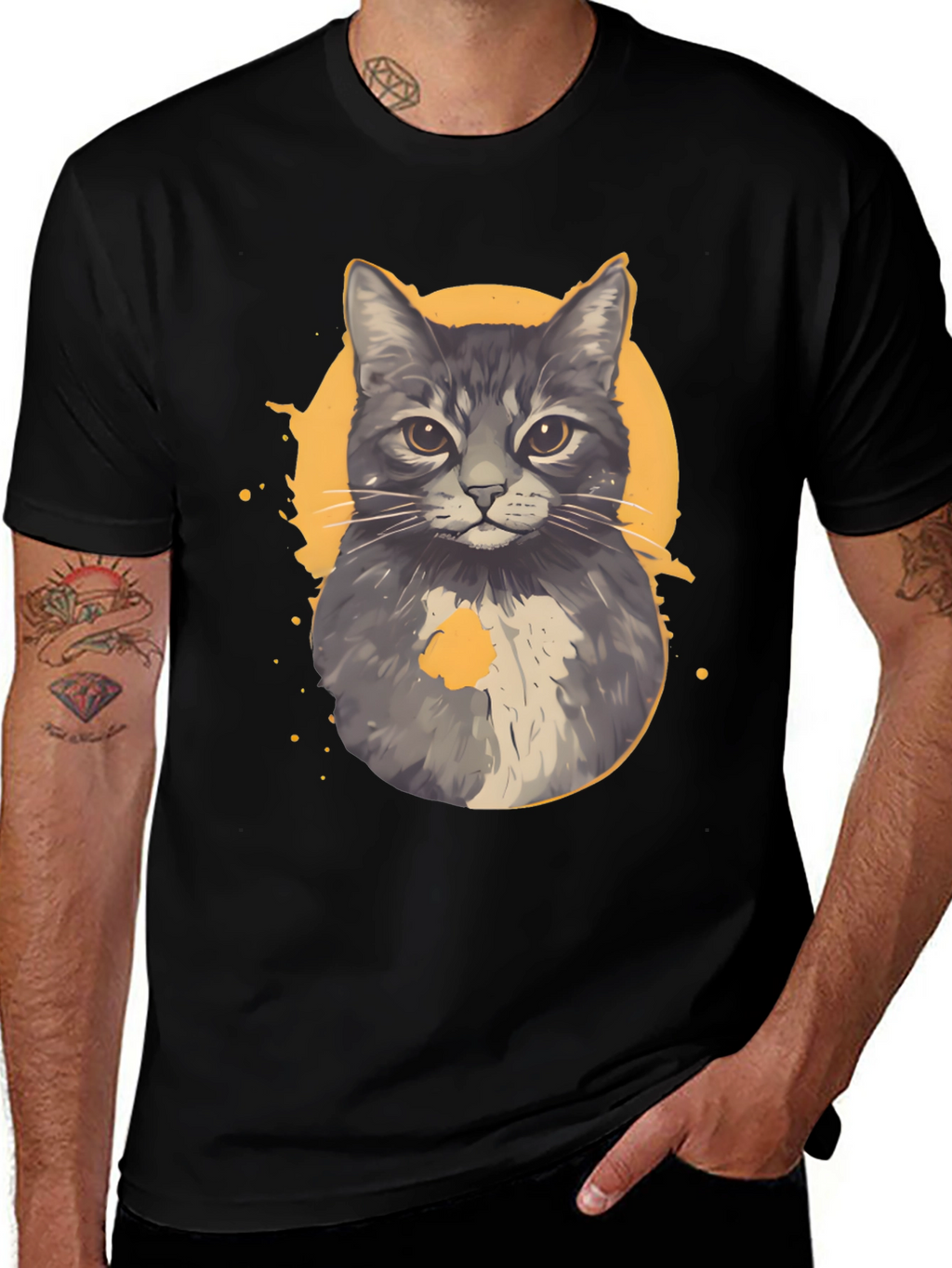 Cool Cat Graphic Tee - Unique Design