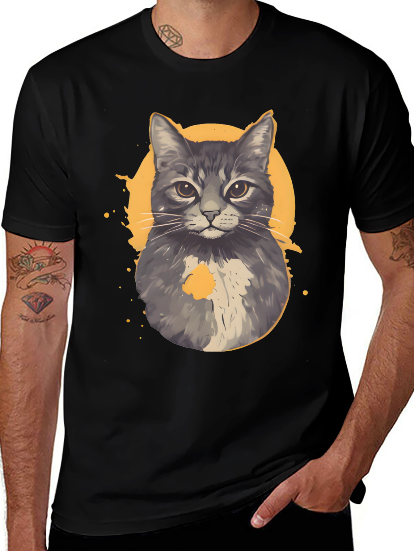 Cool Cat Graphic Tee - Unique Design