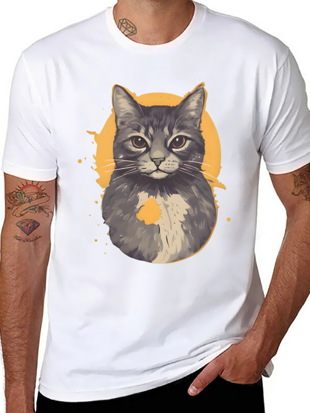 Cool Cat Graphic Tee - Unique Design