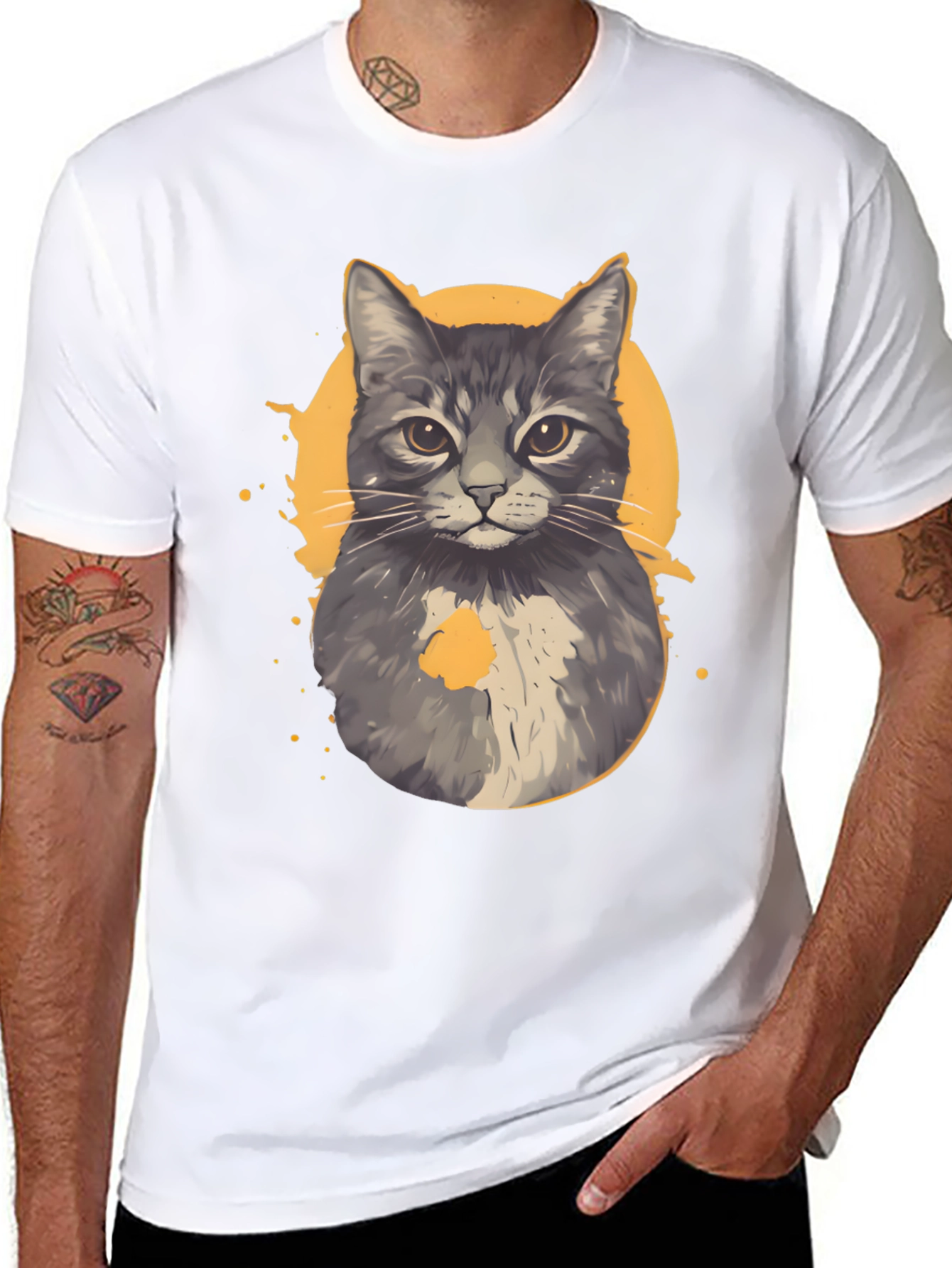 Cool Cat Graphic Tee - Unique Design