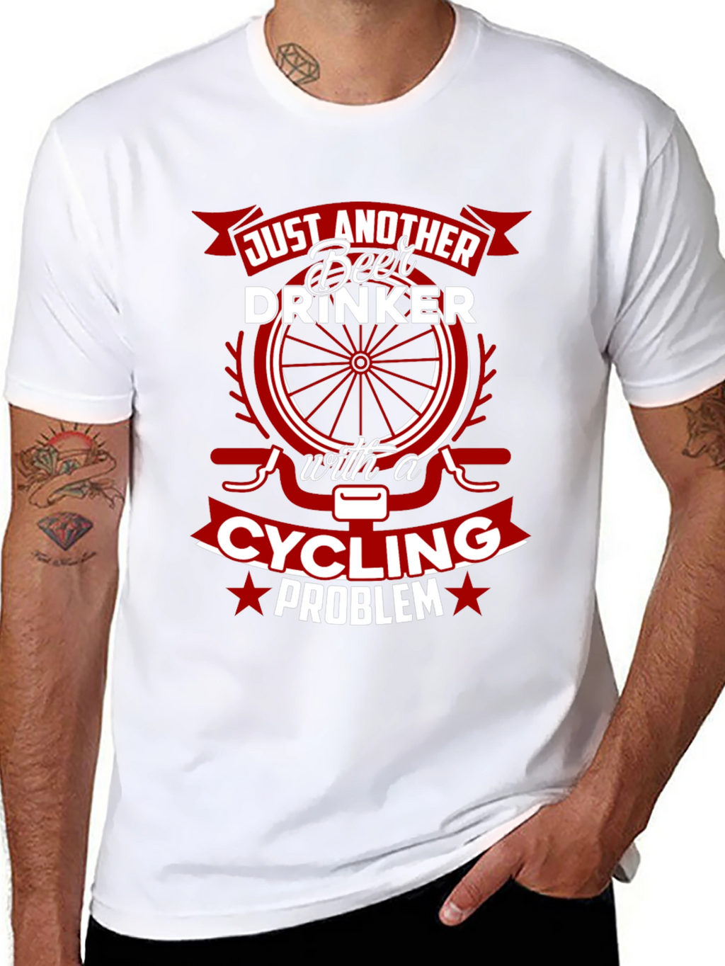 Funny Cycling & Beer Drinker T-Shirt