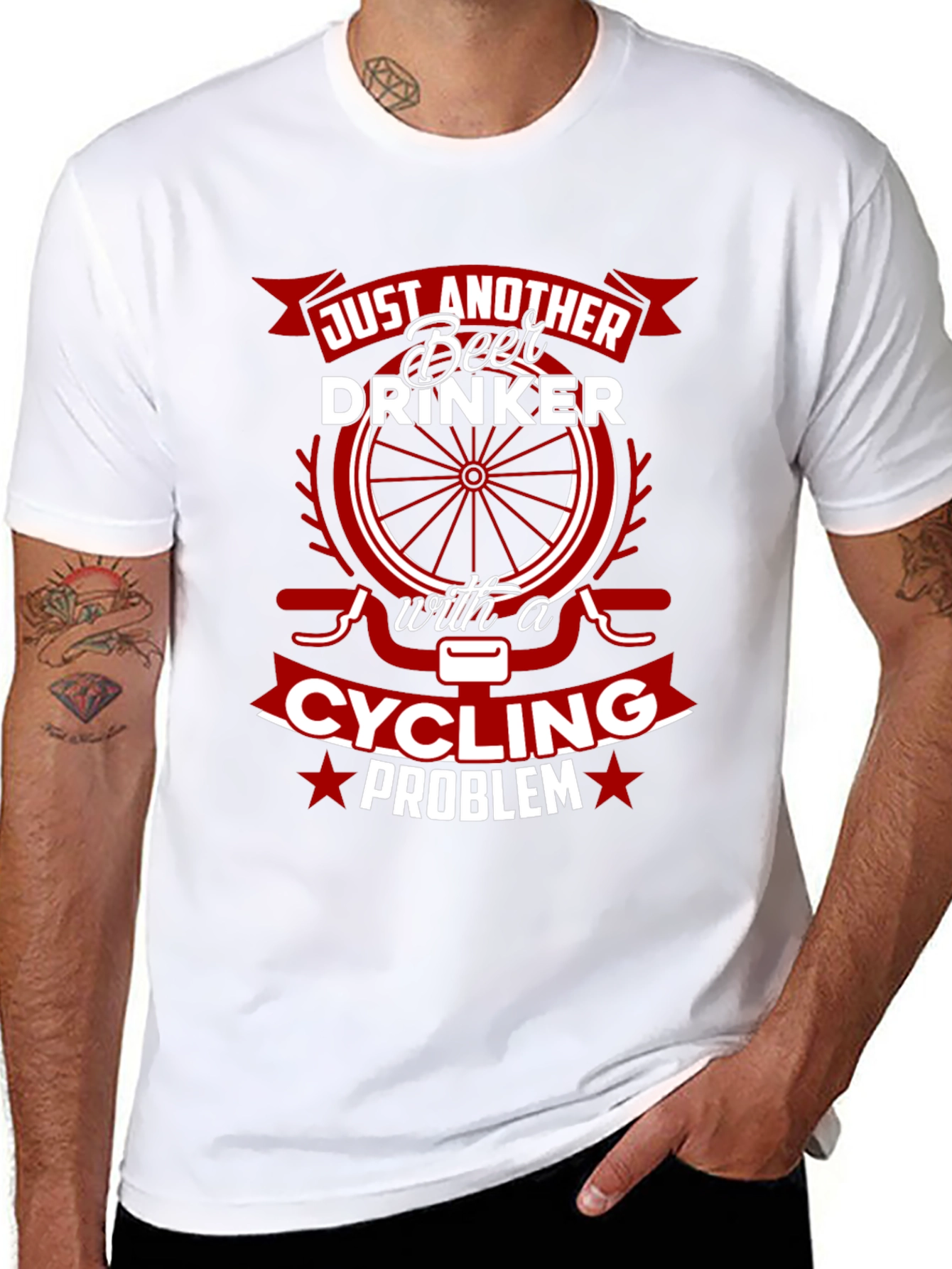 Funny Cycling & Beer Drinker T-Shirt