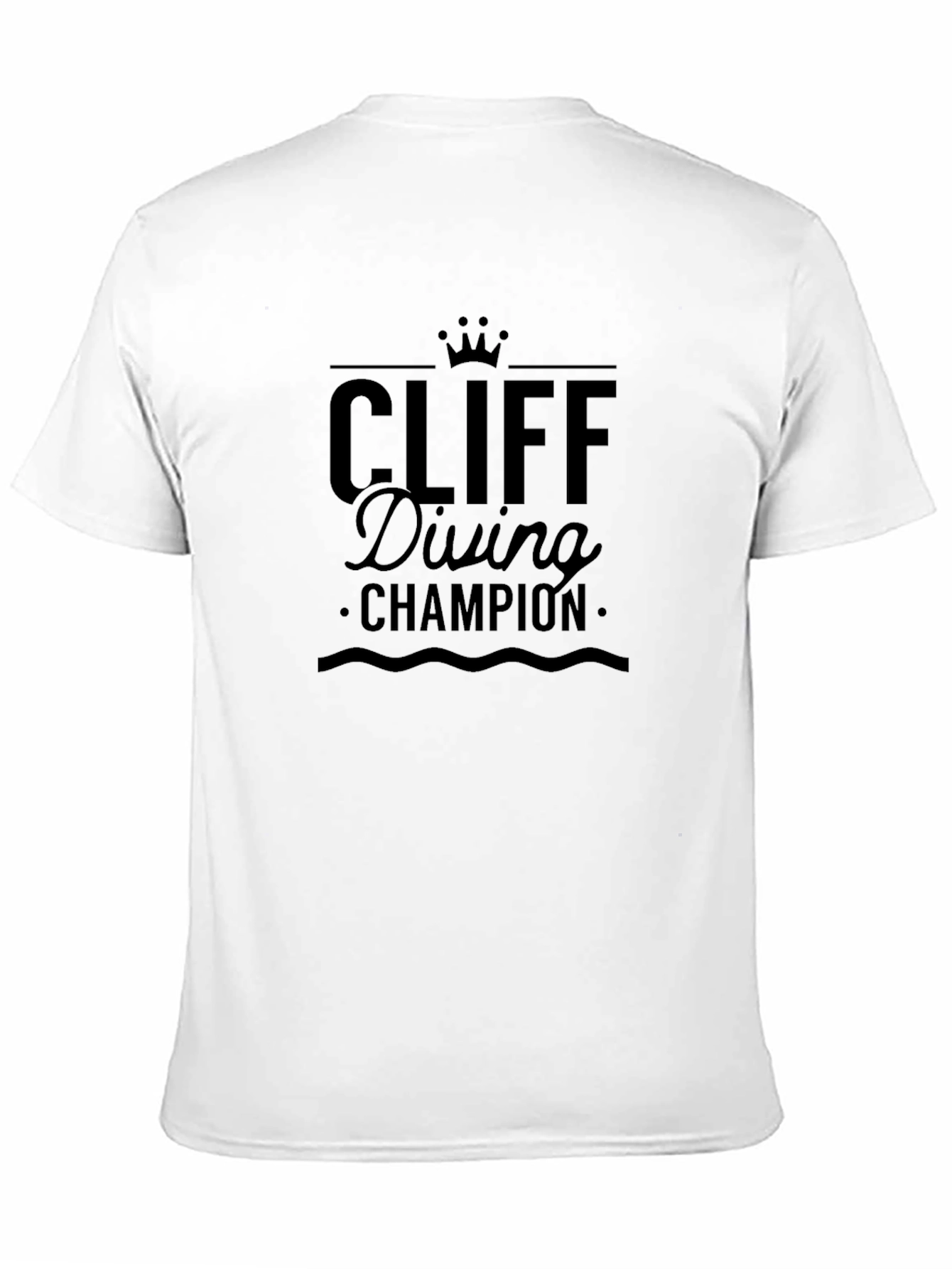 Cliff Diving Champion Black T-Shirt