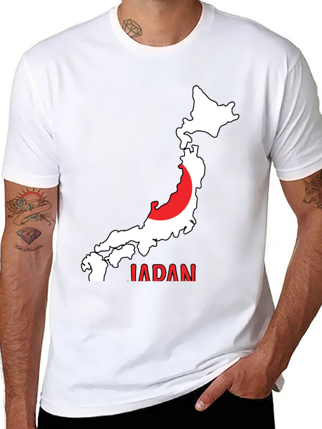Japan Map Graphic T-Shirt