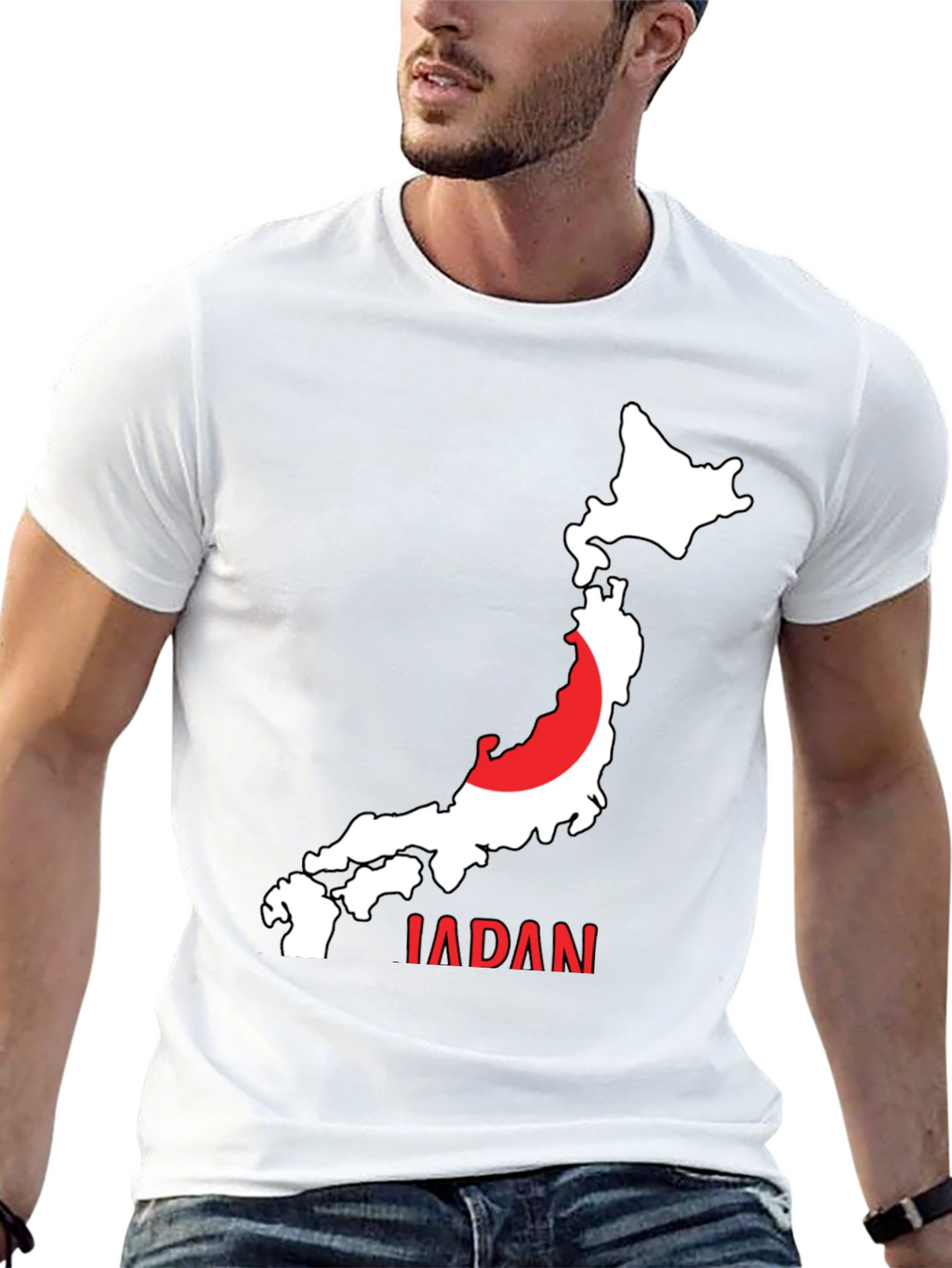 Japan Map Graphic T-Shirt