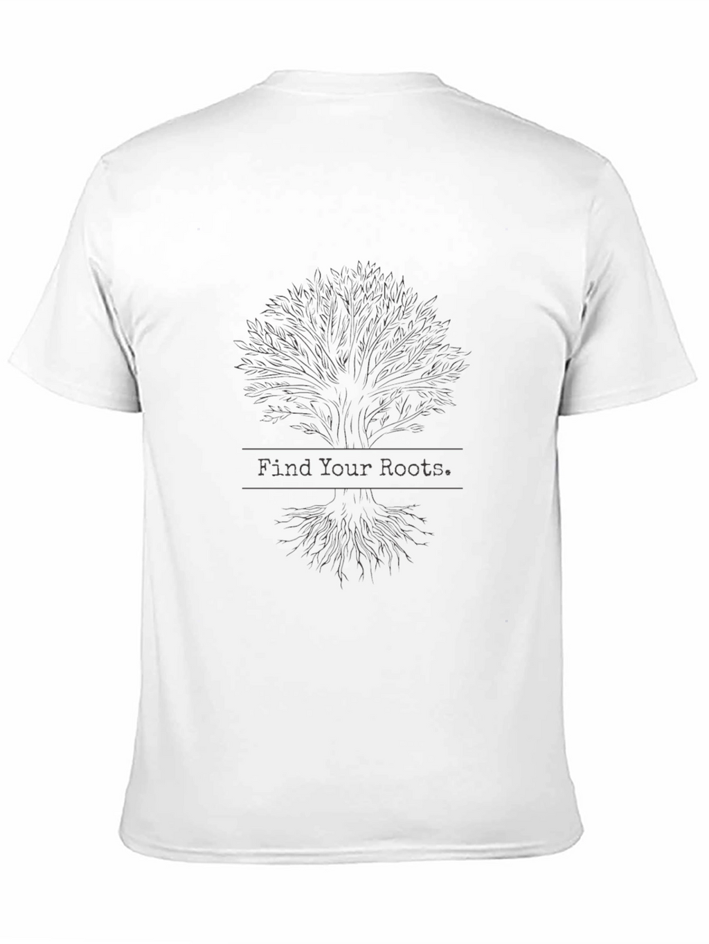 Find Your Roots Tree Graphic Tee - Black