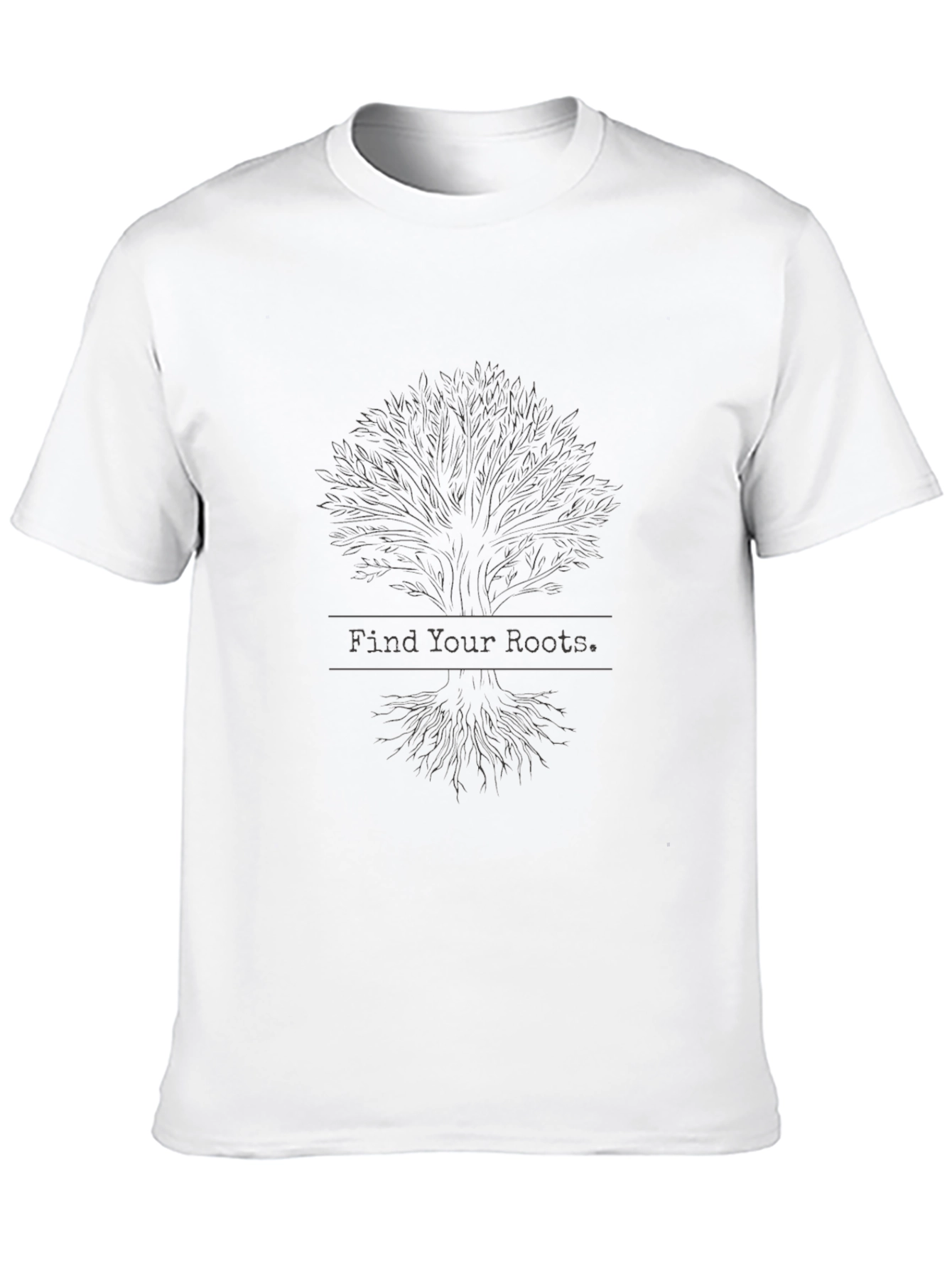 Find Your Roots Tree Graphic Tee - Black