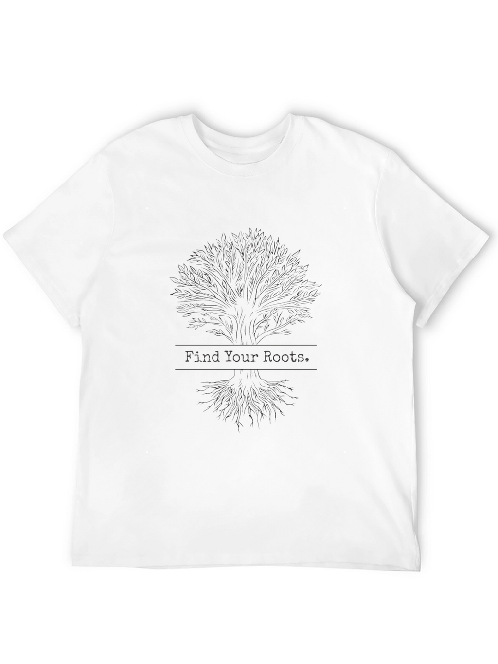 Find Your Roots Tree Graphic Tee - Black