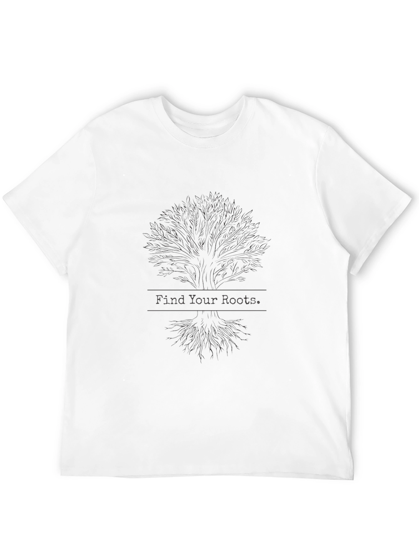 Find Your Roots Tree Graphic Tee - Black