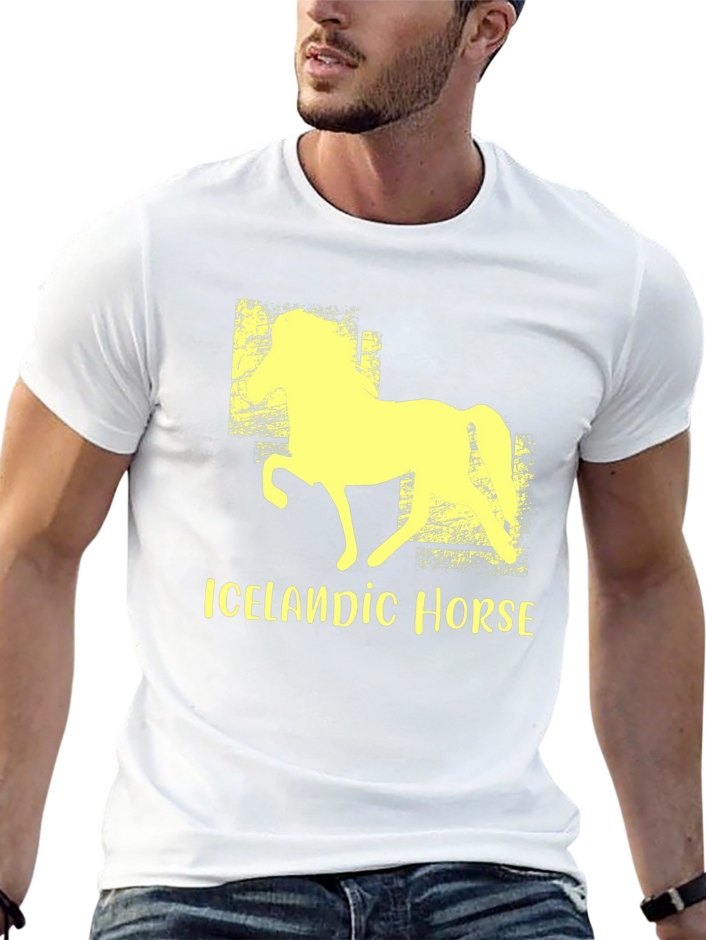 Icelandic Horse Graphic Tee - Black Unisex T-Shirt