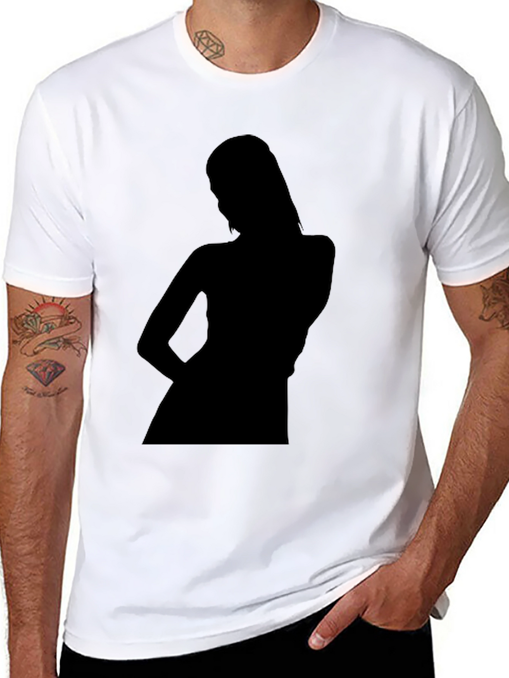 Silhouette Graphic Tee - Mens Black T-Shirt