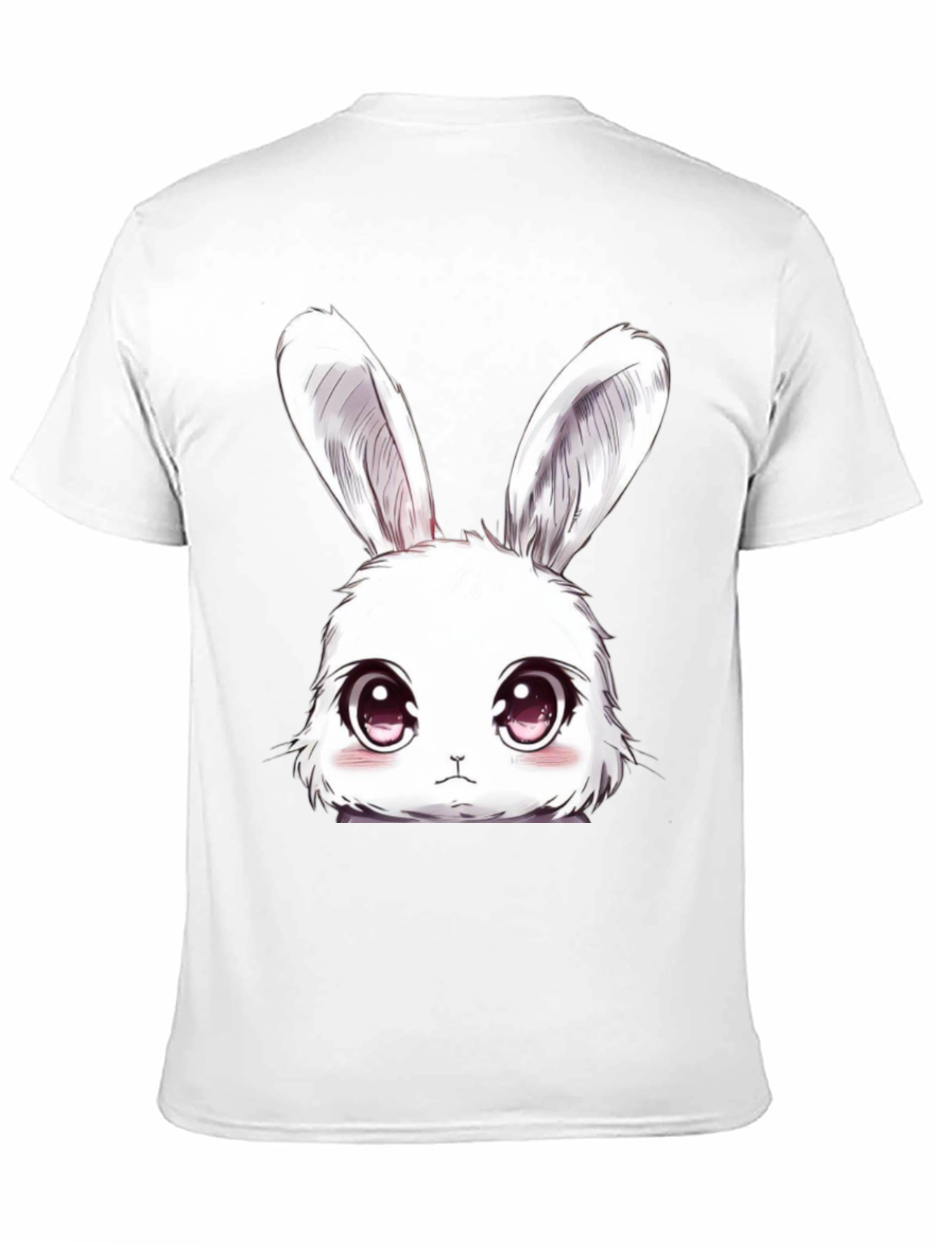 Cute Anime Bunny T-Shirt - Black Cotton Tee