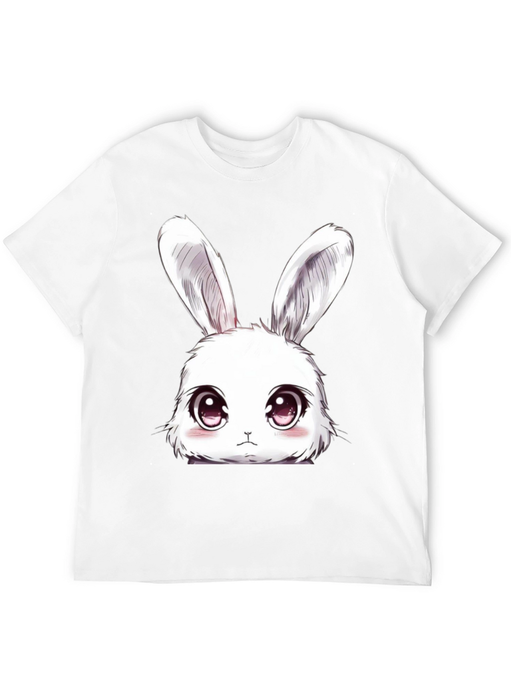 Cute Anime Bunny T-Shirt - Black Cotton Tee