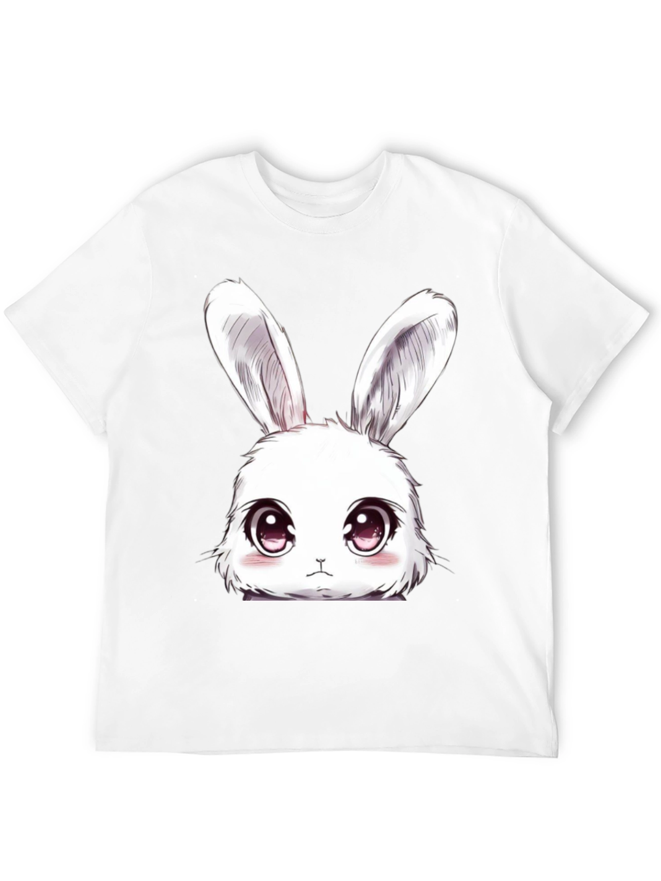 Cute Anime Bunny T-Shirt - Black Cotton Tee