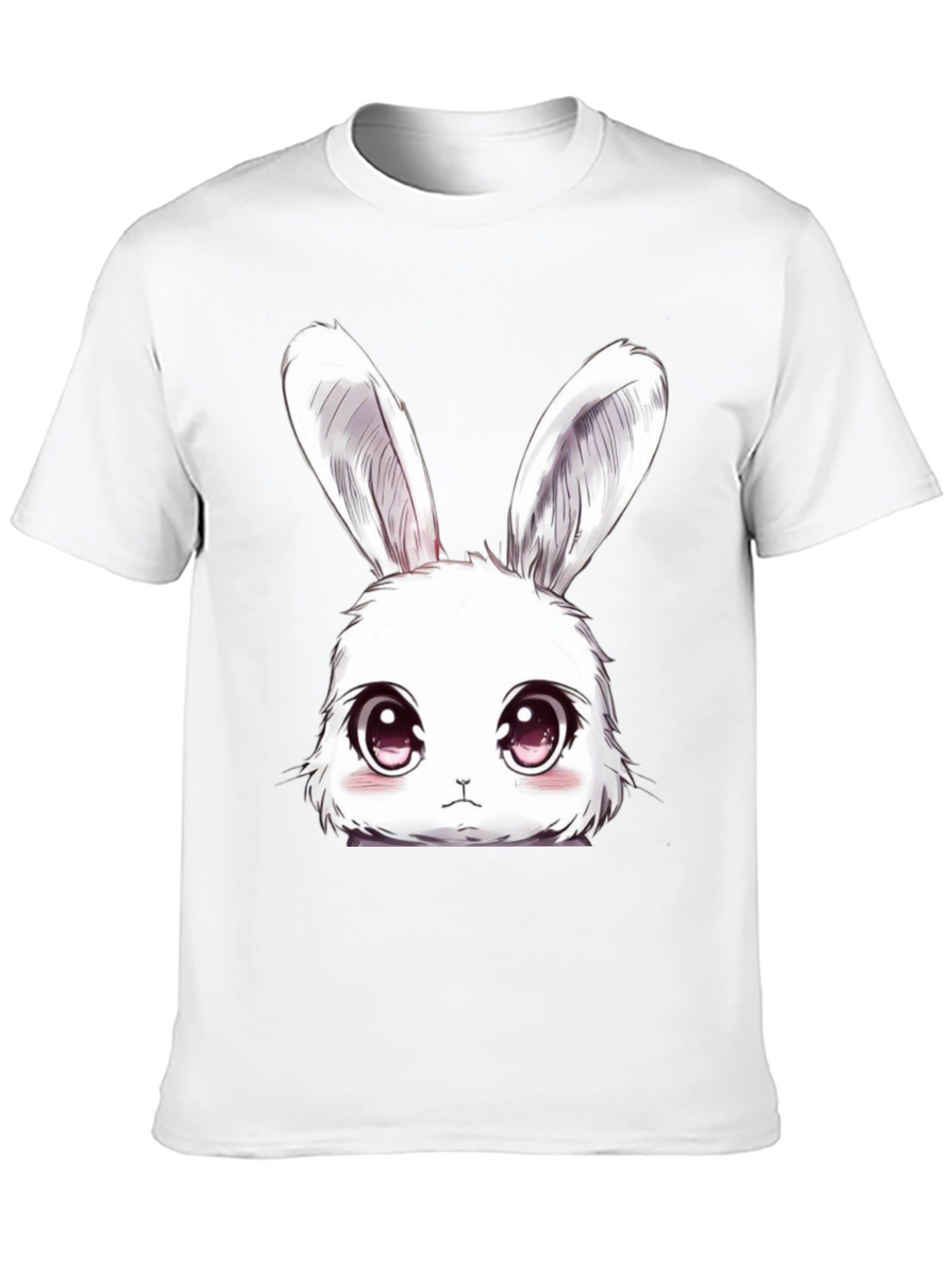 Cute Anime Bunny T-Shirt - Black Cotton Tee