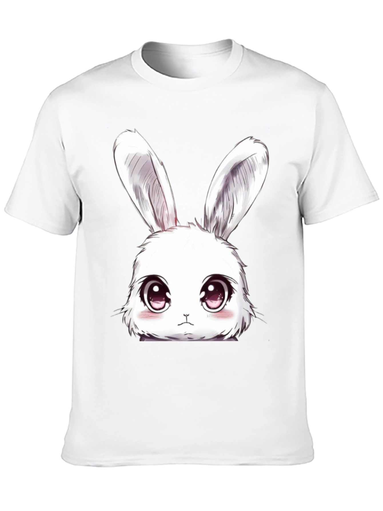Cute Anime Bunny T-Shirt - Black Cotton Tee
