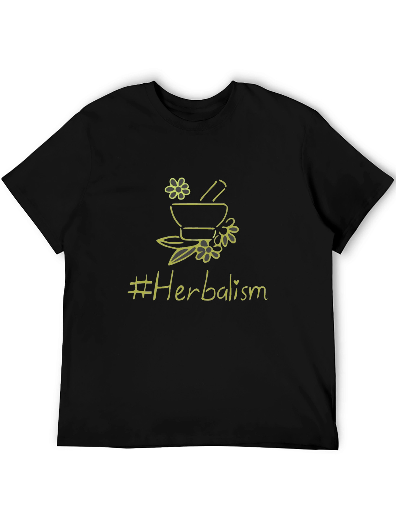 Herbalism T-Shirt - Black Cotton Graphic Tee
