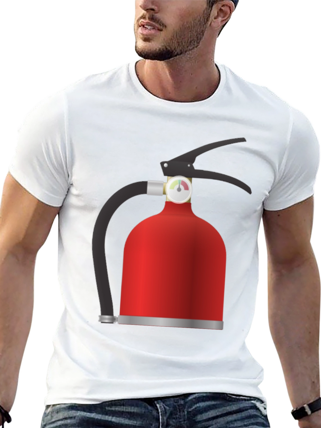 Fire Extinguisher Graphic T-Shirt - Safety First!