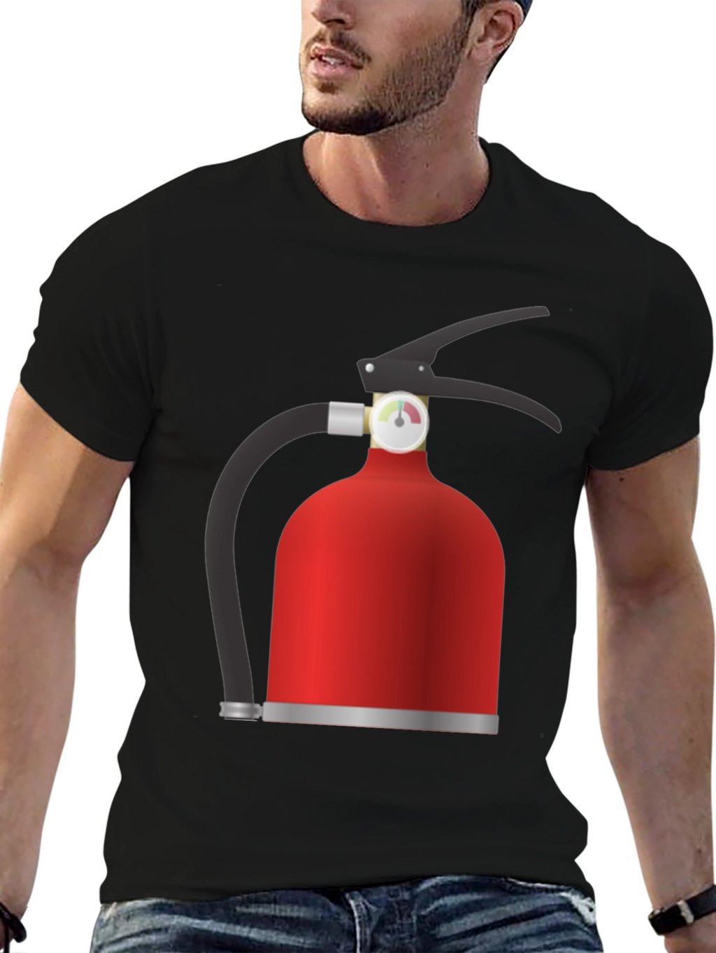 Fire Extinguisher Graphic T-Shirt - Safety First!