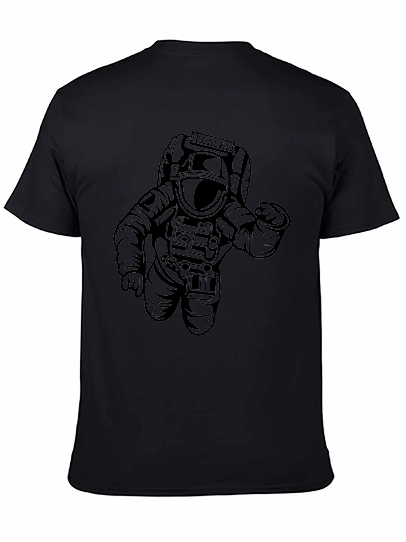 Astronaut Graphic Tee - Cool Black T-Shirt
