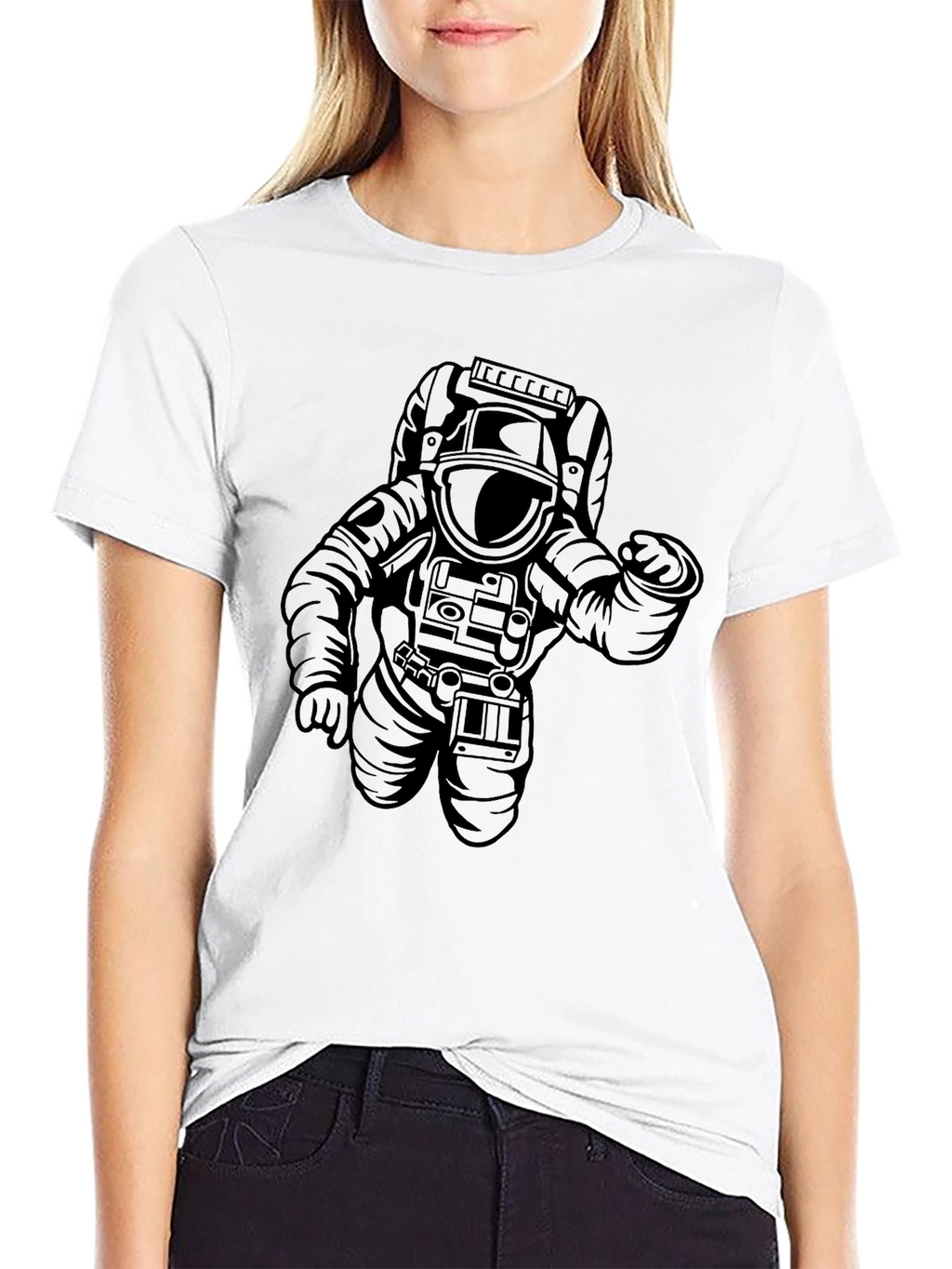 Astronaut Graphic Tee - Cool Black T-Shirt