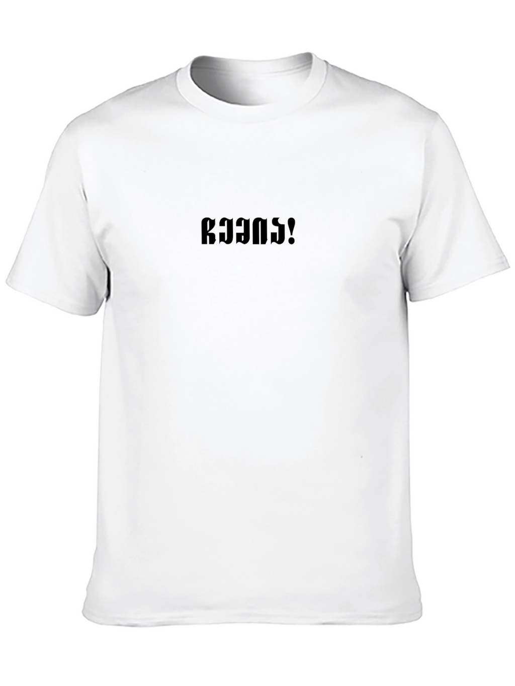Black Cotton T-Shirt with Bold Text Design