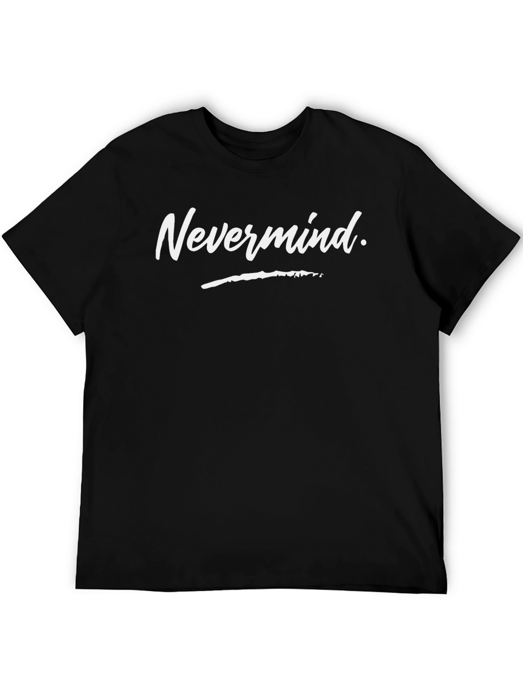 Nevermind Graphic Print Black T-Shirt