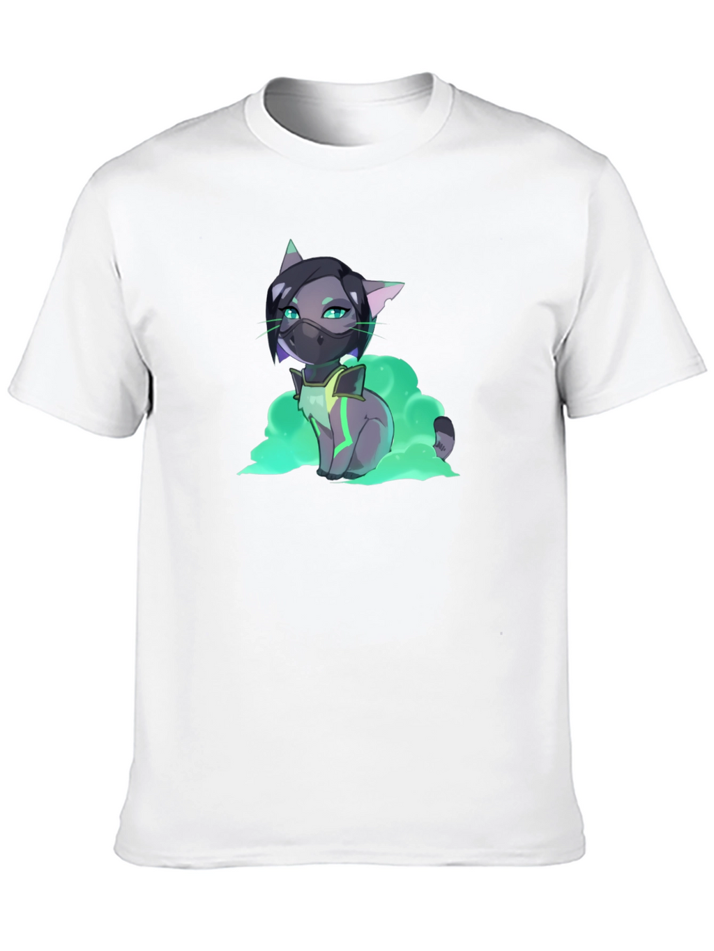 Anime Viper Cat T-Shirt - Black Graphic Tee