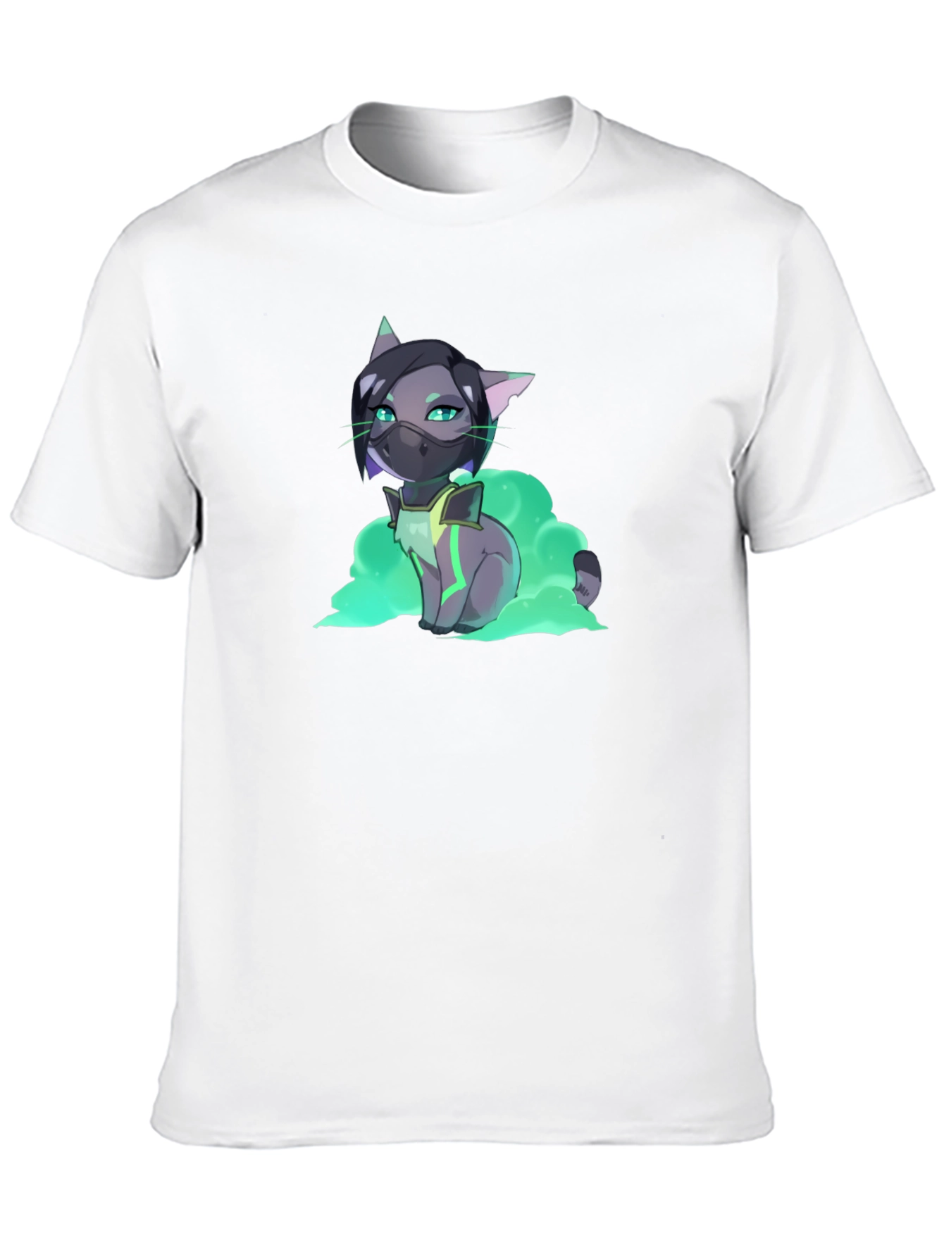 Anime Viper Cat T-Shirt - Black Graphic Tee