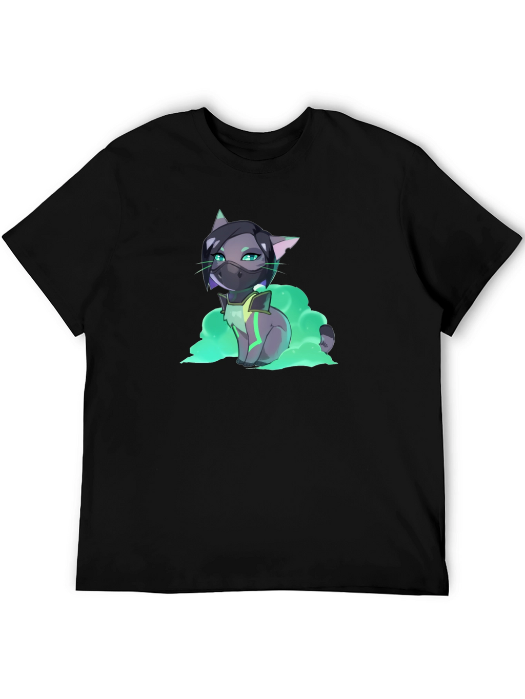 Anime Viper Cat T-Shirt - Black Graphic Tee