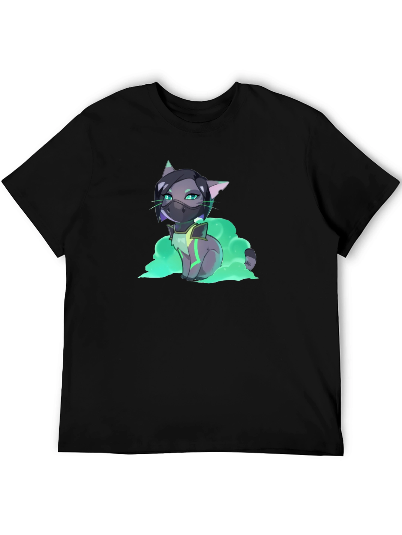 Anime Viper Cat T-Shirt - Black Graphic Tee