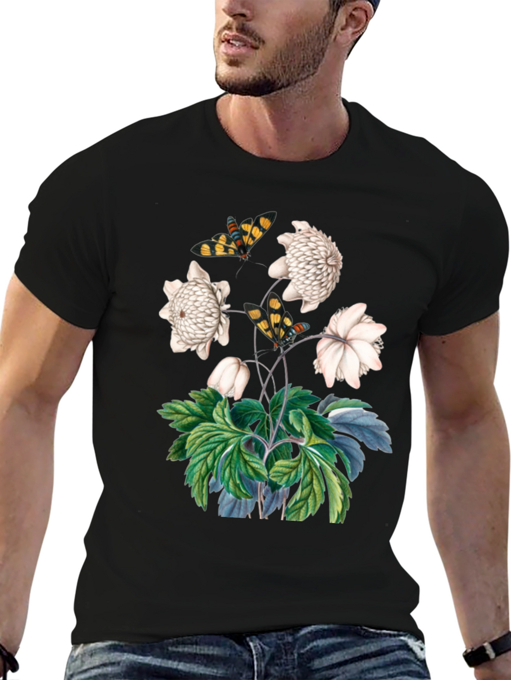 Botanical Butterfly Graphic T-Shirt
