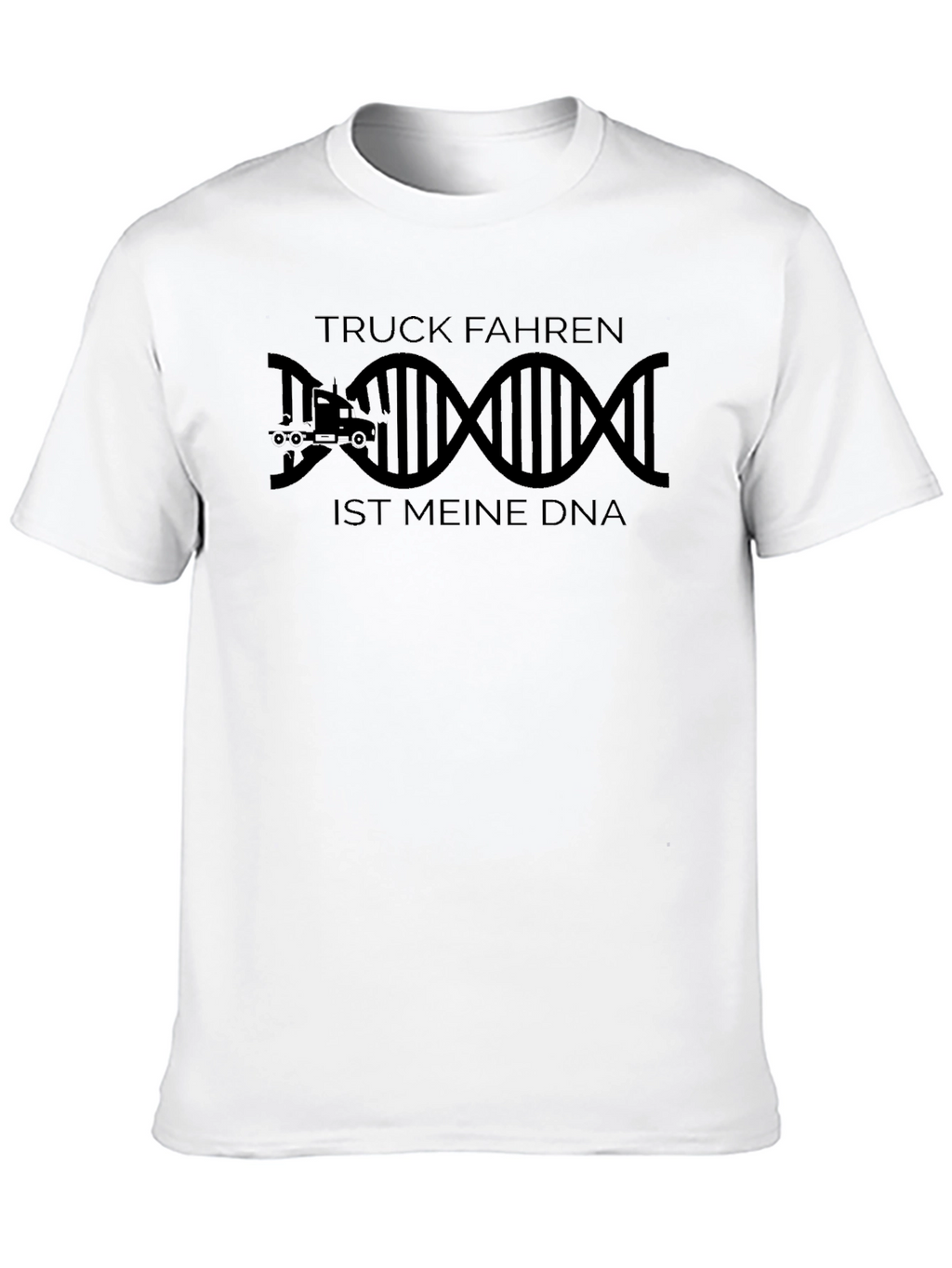 Truck DNA Graphic Tee - Black Cotton Trucker Shirt